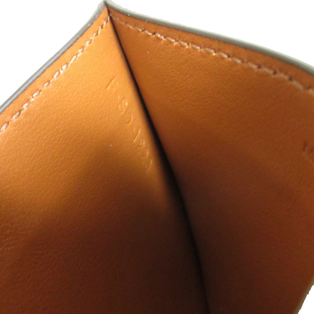 CELINE Card Case F-SD-1223 leather Brown Triomphe Women(Unisex)