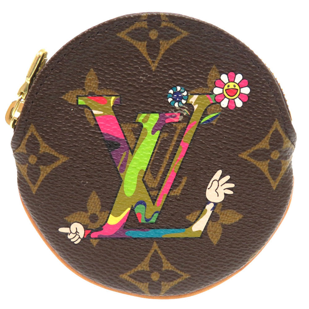 LOUIS VUITTON Coin case M95563 Monogram canvas Brown Monogram Hand by Takashi Murakami Porto Moneron