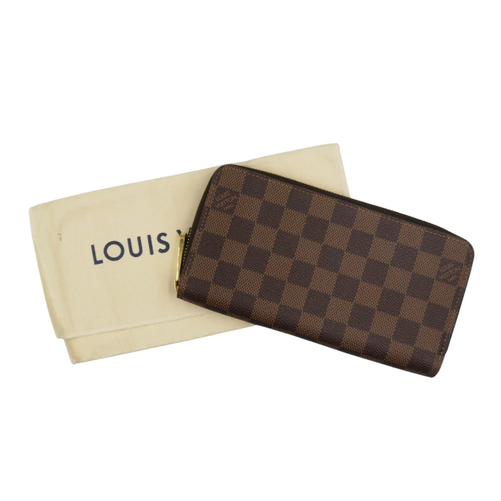 LOUIS VUITTON Long Wallet Purse N60046 Damier canvas Rose Valerie Damier Zippy wallet Women