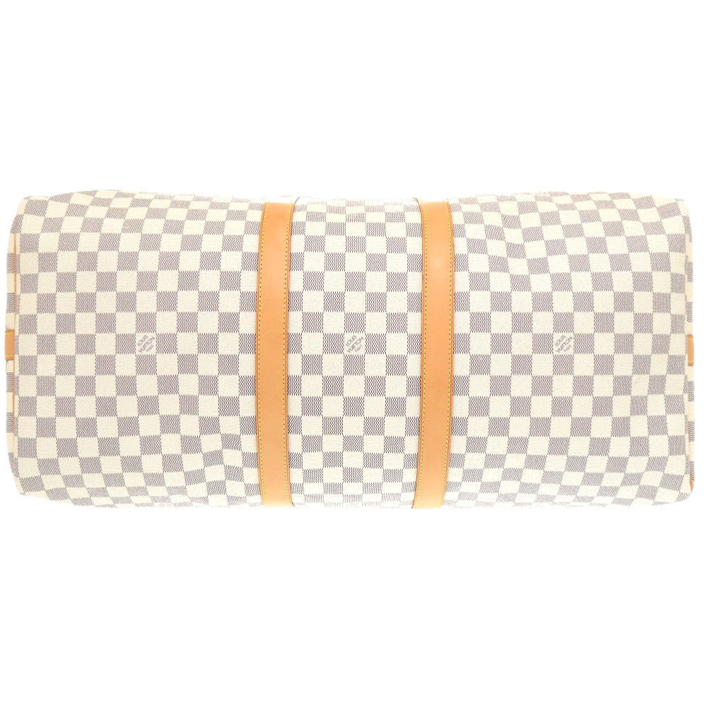 LOUIS VUITTON Boston Duffel bag N41429 Damier Azur Canvas white Keepall bandouliere55 Women(Unisex)