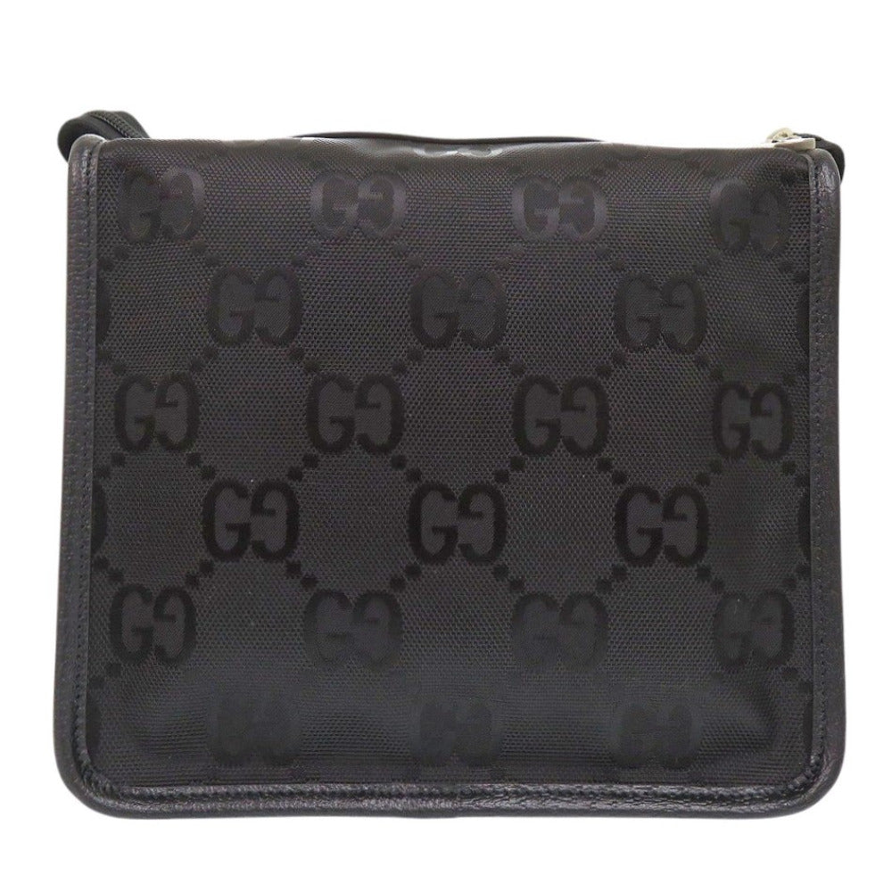 GUCCI Pouch 674801 Nylon canvas, leather black Travel pouch Off the Grid Small Backing unisex(Unisex)