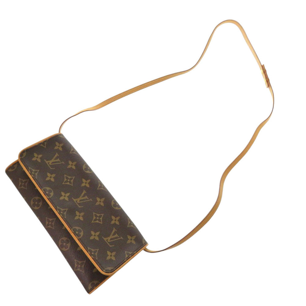 LOUIS VUITTON Shoulder Bag M51852 Monogram canvas Brown Monogram Pochette Twin GM Women