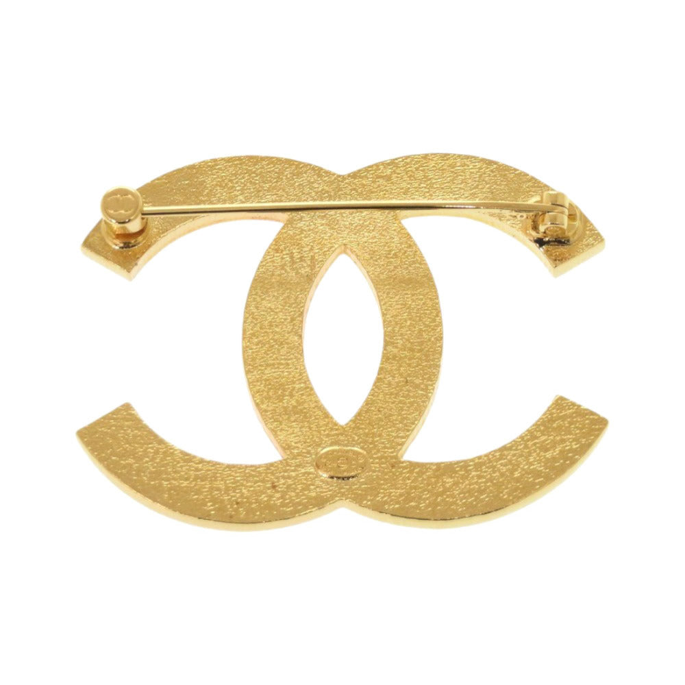 CHANEL Brooch metal gold Bicolor COCO Mark