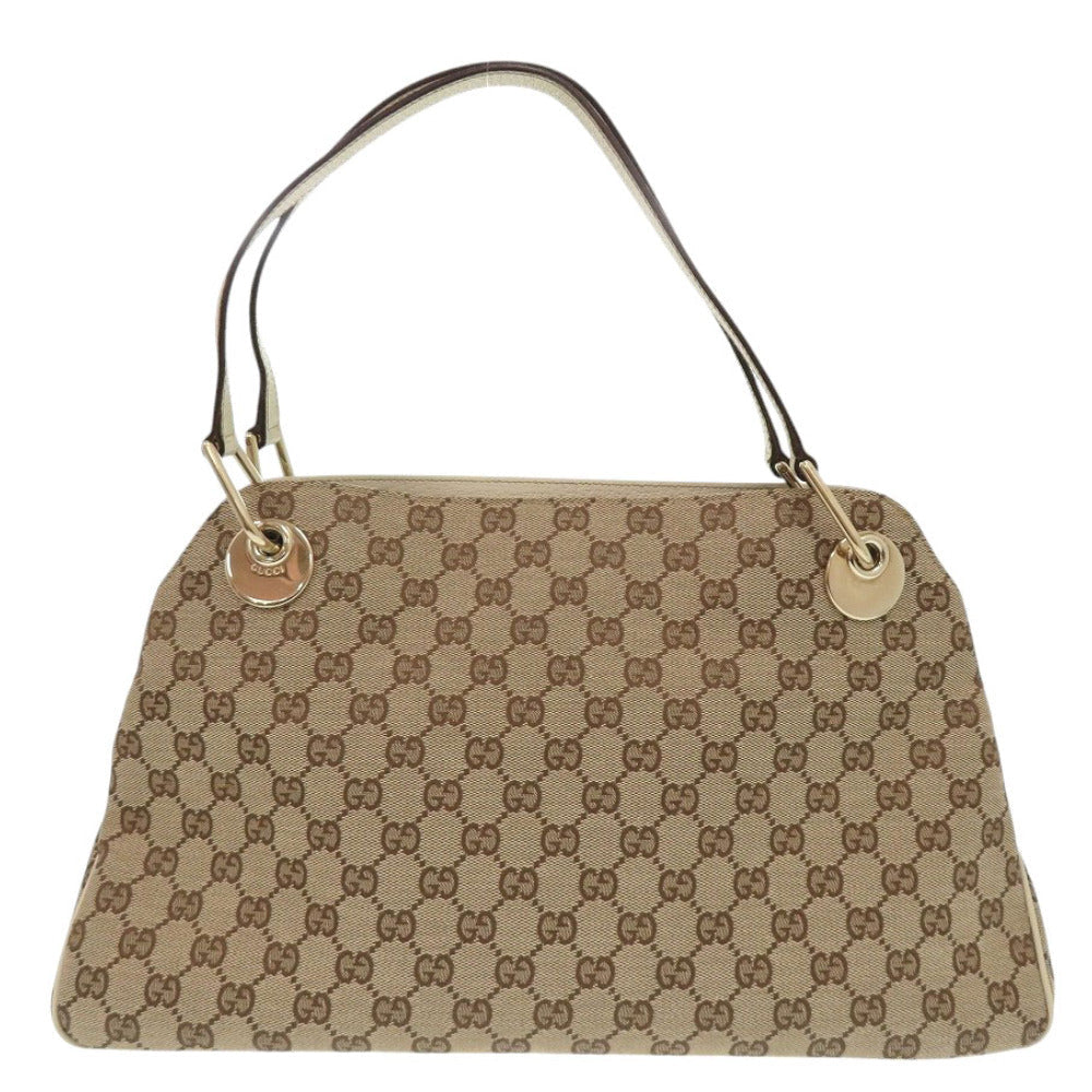 GUCCI Tote Bag 121023 GG canvas, leather beige Women
