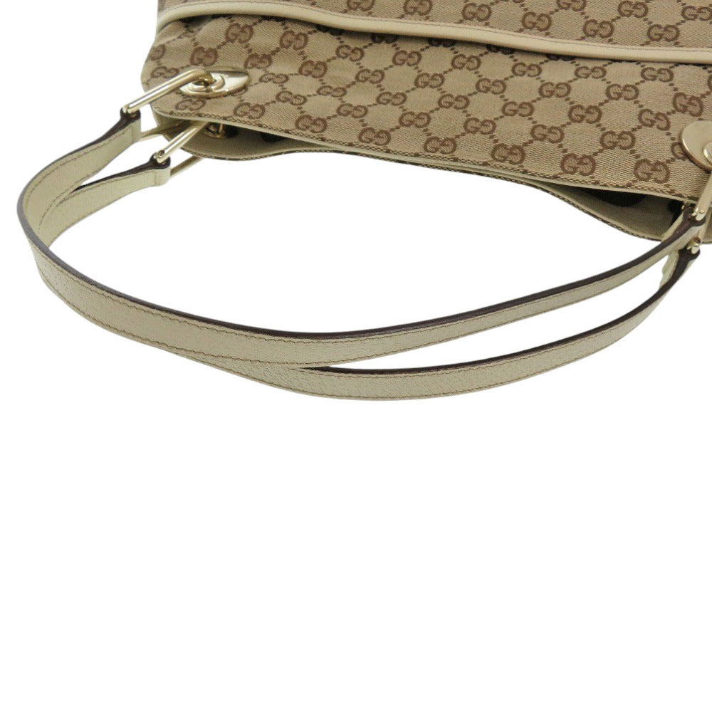 GUCCI Tote Bag 121023 GG canvas, leather beige Women