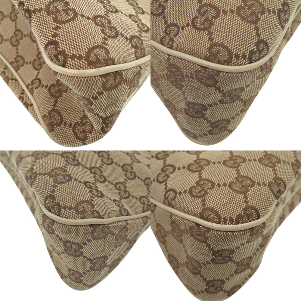 GUCCI Tote Bag 121023 GG canvas, leather beige