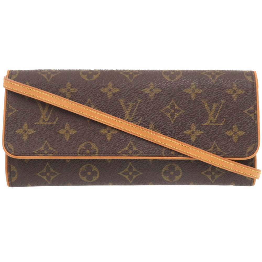 LOUIS VUITTON Shoulder Bag M51852 Monogram canvas Brown Monogram Pochette Twin GM Women