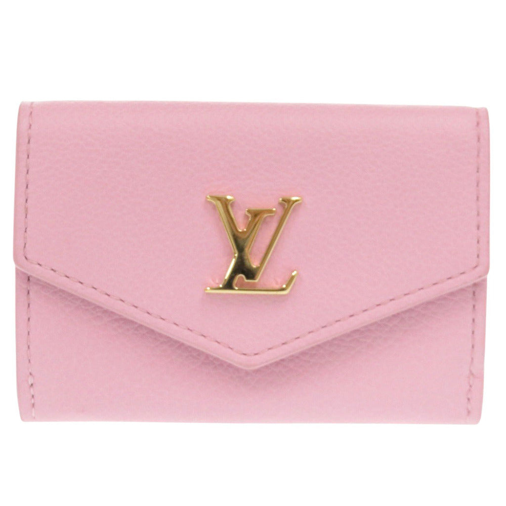 LOUIS VUITTON Tri-fold wallet M80088 leather pink Portefeuille Rock Mini Women