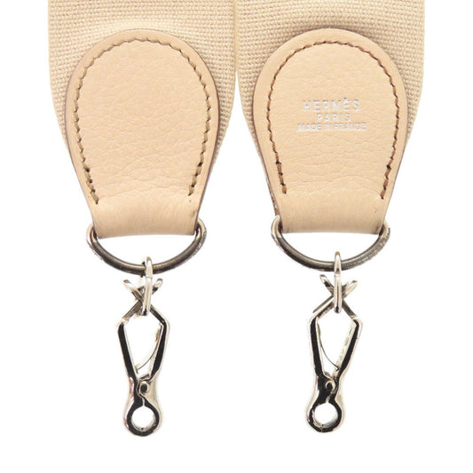 HERMES Shoulder strap Courchevel, canvas Beige type Evelyn Shoulder Strap Women Used