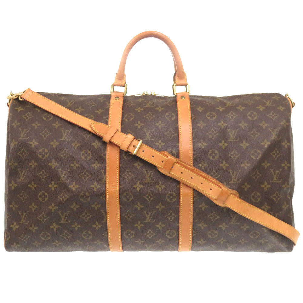 LOUIS VUITTON Boston Duffel bag M41414 Monogram canvas Brown Monogram Keepall bandouliere55 mens