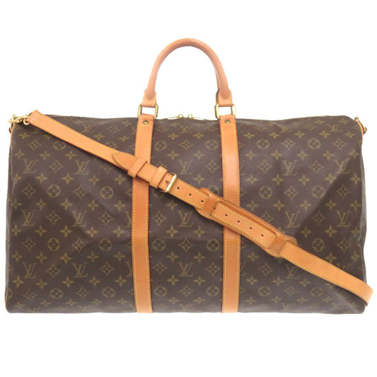 LOUIS VUITTON Boston Duffel bag M41414 Monogram canvas Brown Monogram Keepall bandouliere55 mens