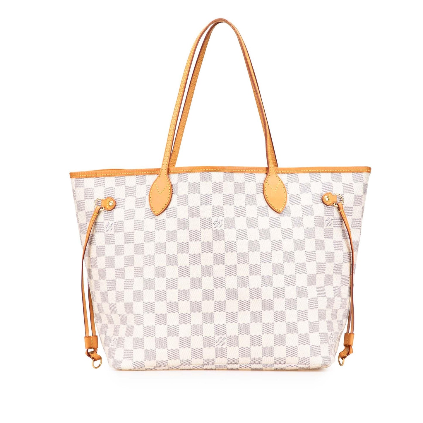 White Louis Vuitton Damier Azur Neverfull MM Tote Bag