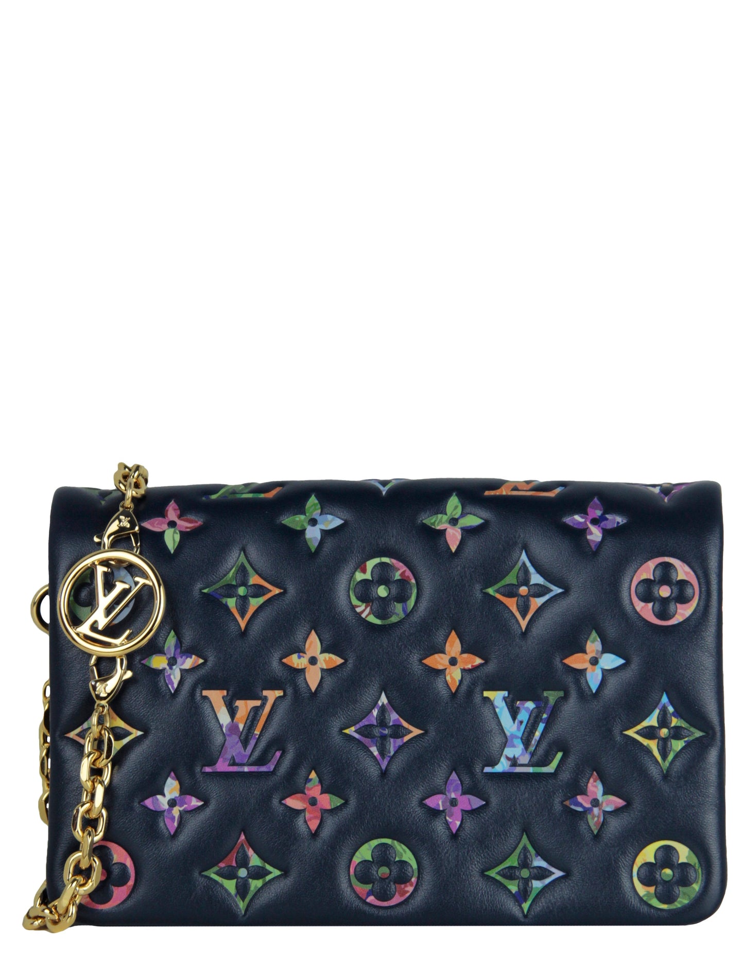 Louis Vuitton 2022 Navy Garden Animation Pochette Coussin Crossbody Bag