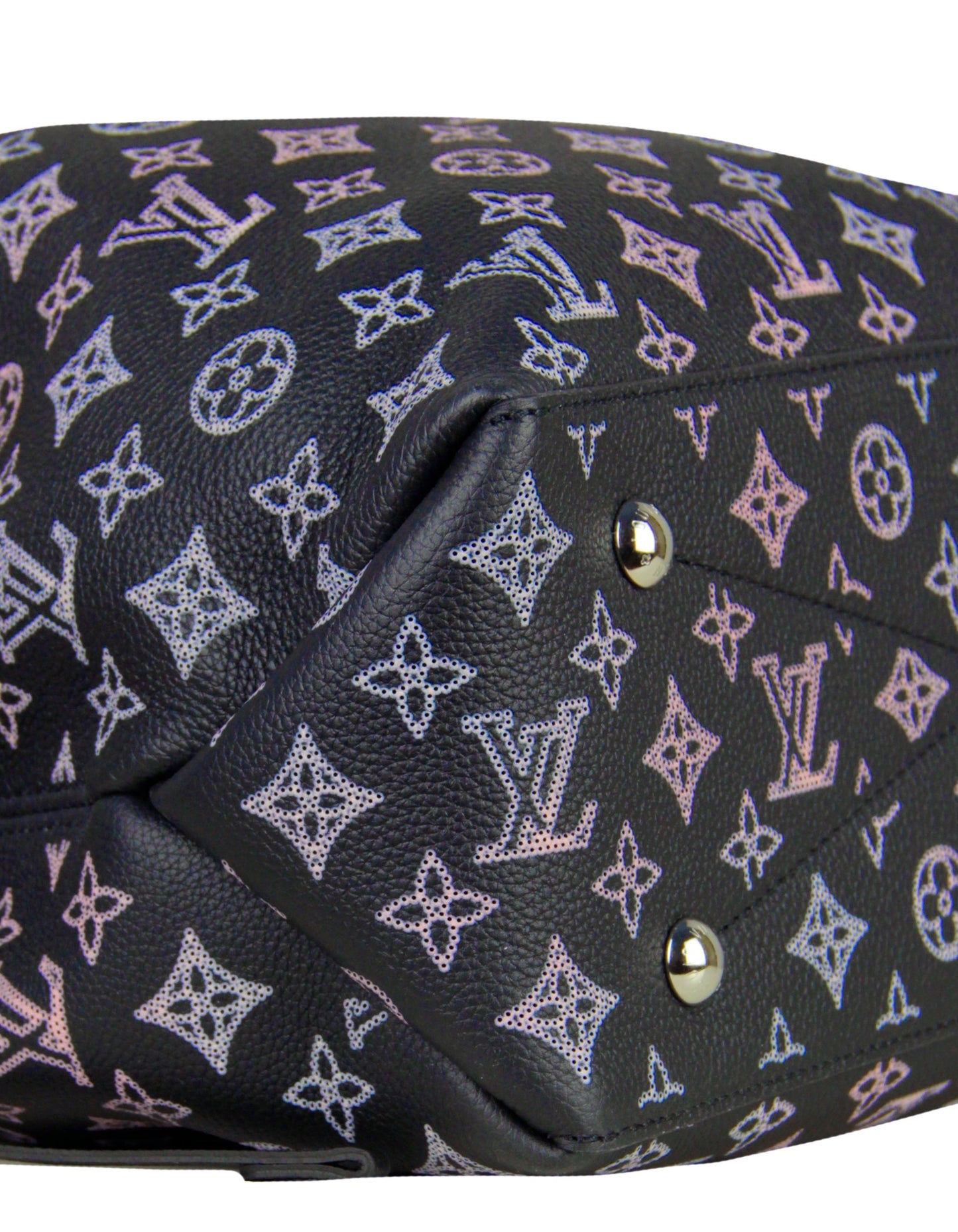 Louis Vuitton Black/ Pink Gradient Monogram Mahina Leather Bella Tote Bag