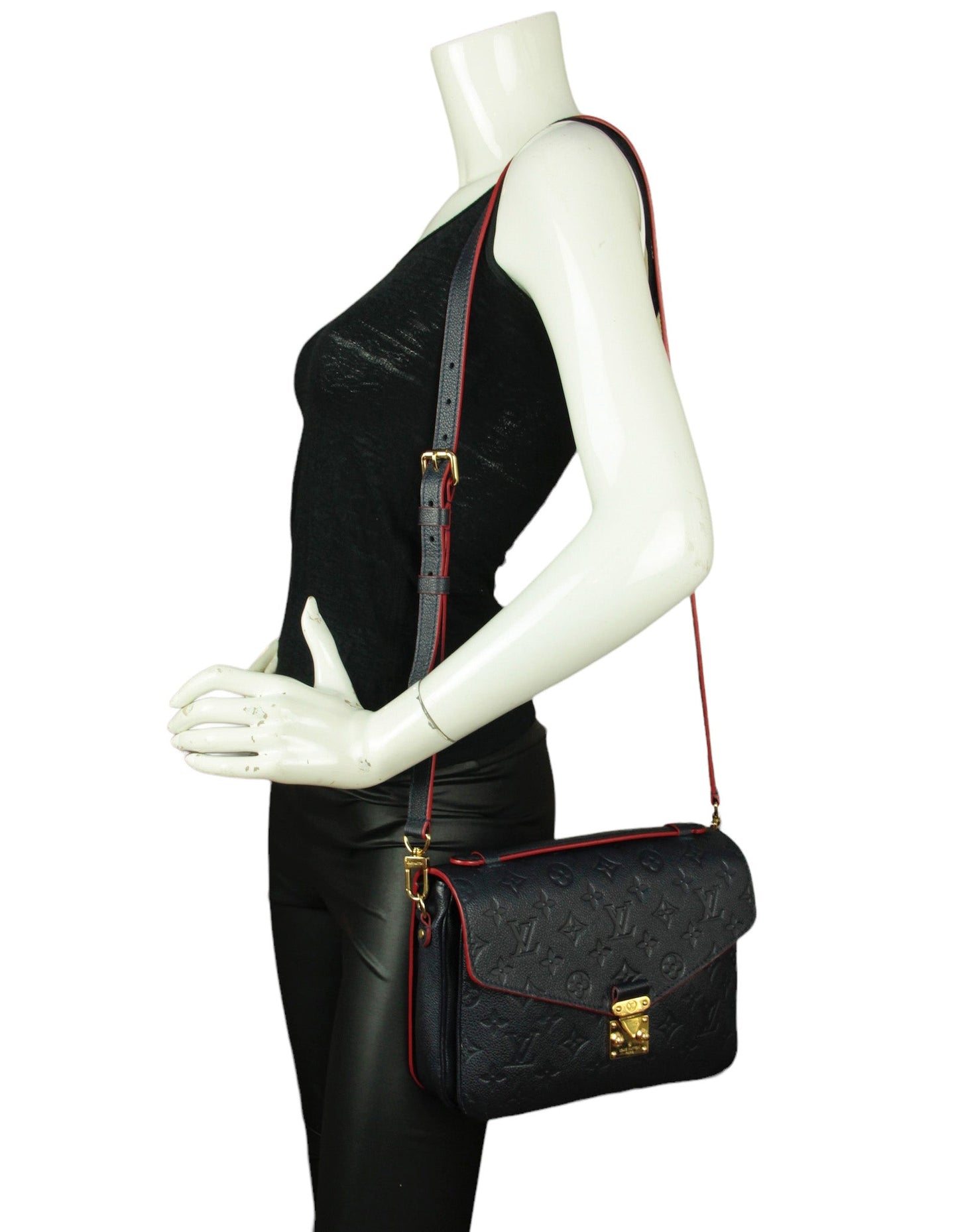 Louis Vuitton Marine/ Rouge Empreinte Pochette Metis