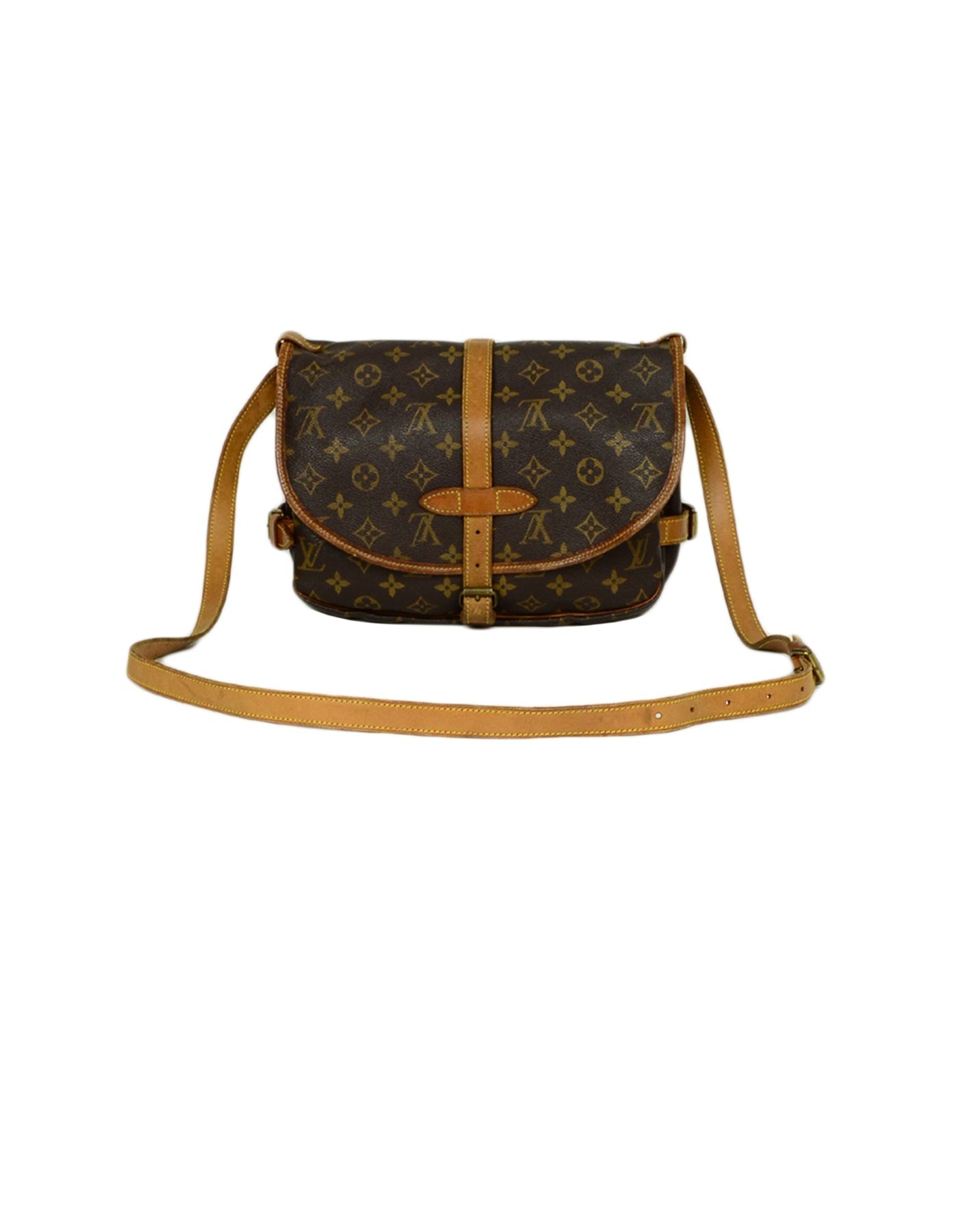 Louis Vuitton Monogram Canvas Saumur 30 Double Saddle Messenger Bag