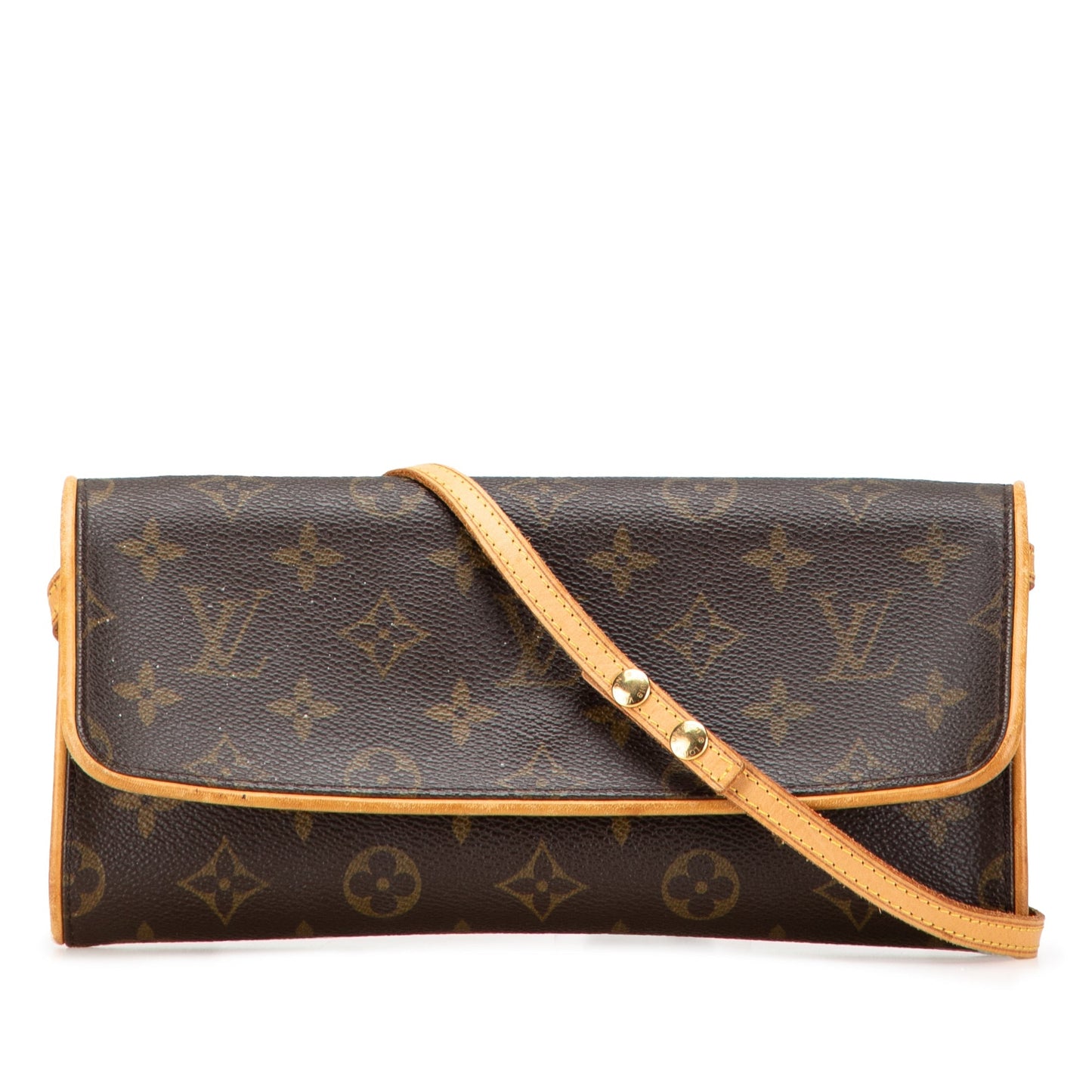 Brown Louis Vuitton Monogram Pochette Twin GM Crossbody Bag