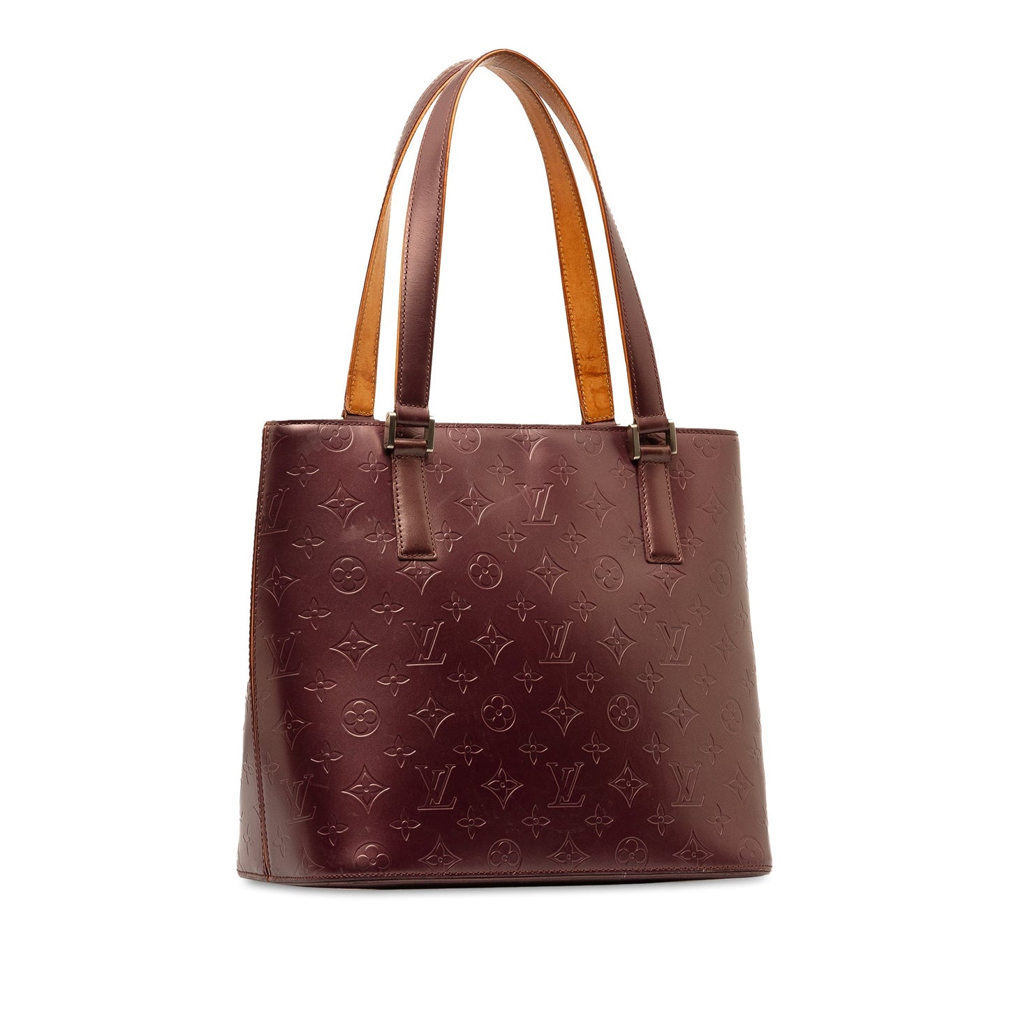 Red Louis Vuitton Monogram Mat Stockton Tote Bag