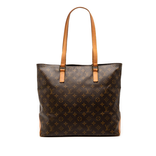 Brown Louis Vuitton Monogram Cabas Mezzo Tote Bag
