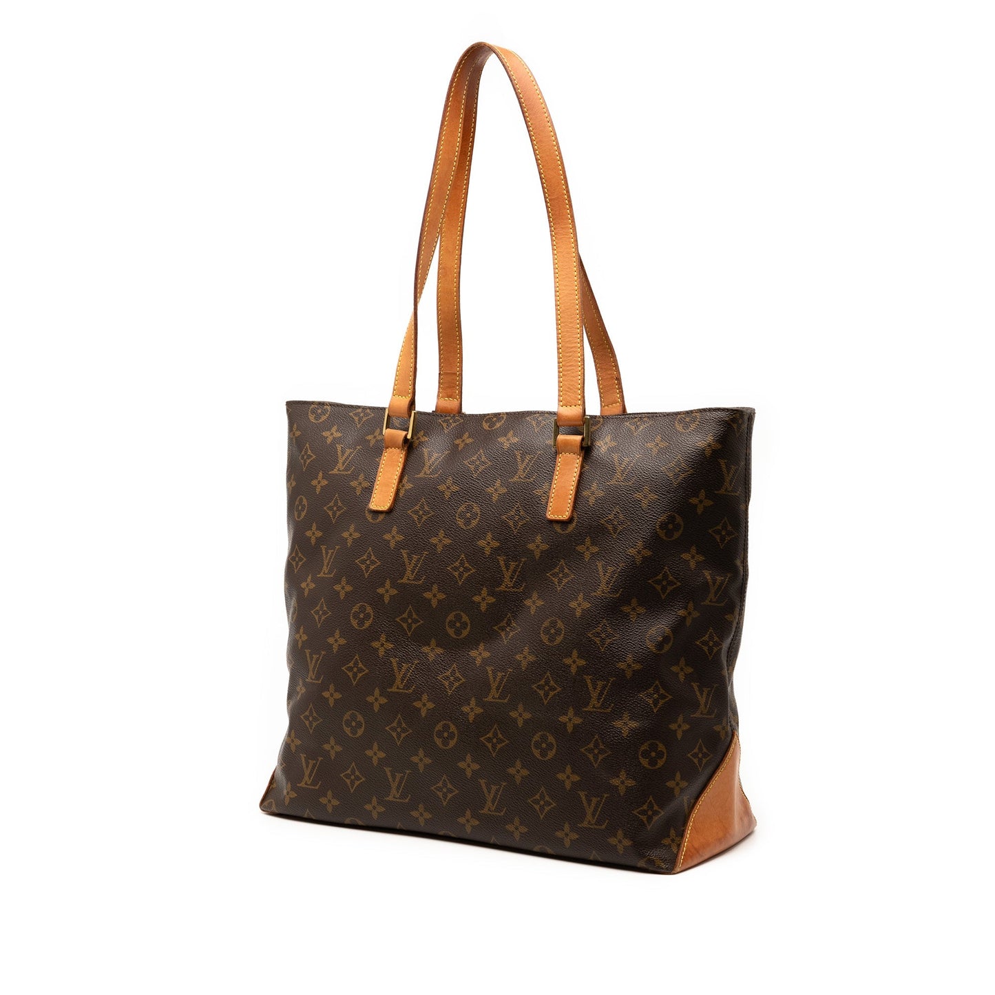 Brown Louis Vuitton Monogram Cabas Mezzo Tote Bag