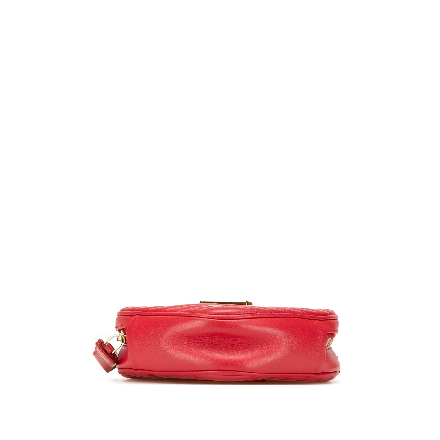 Red Louis Vuitton Calfskin Embellished New Wave Love Lock Crossbody