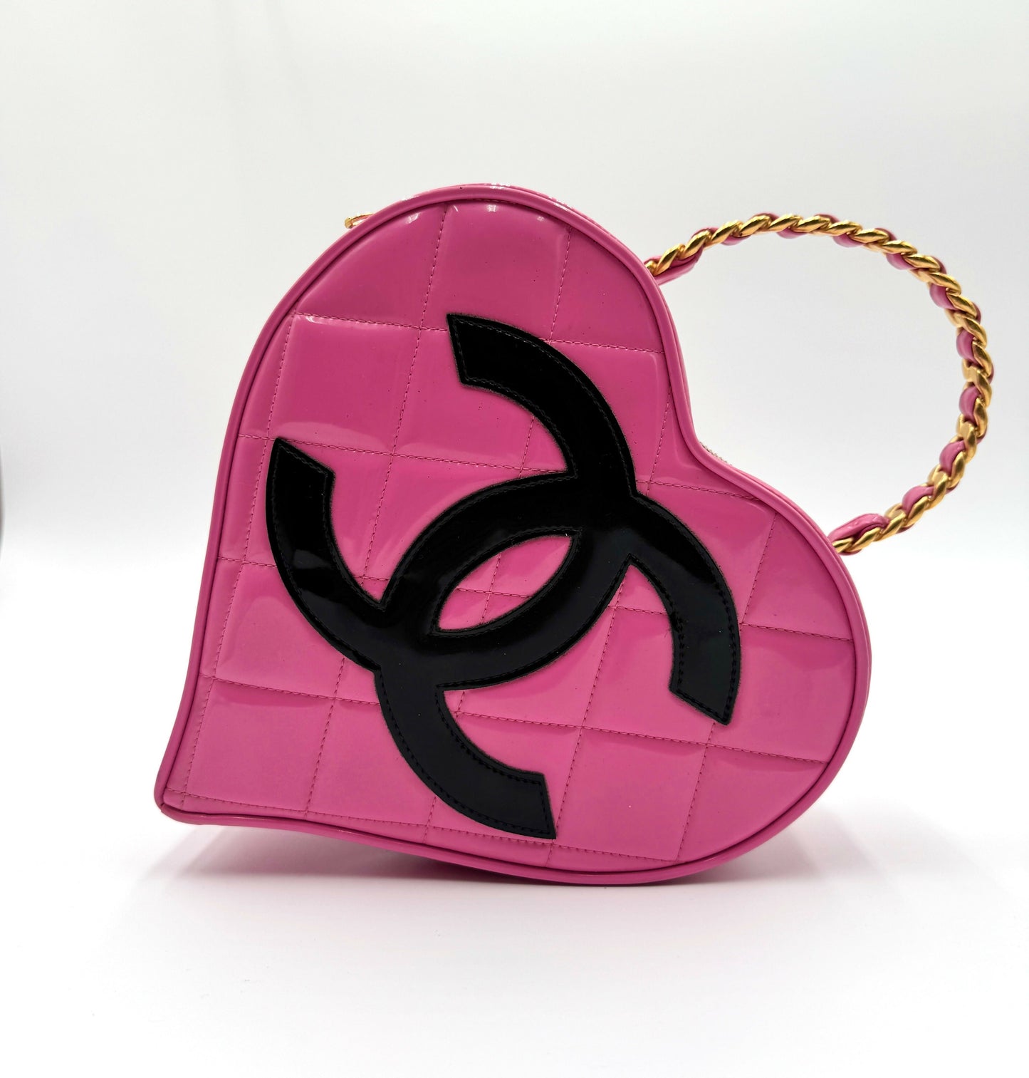 Chanel 1995  Barbie Pink Heart Vanity Bag