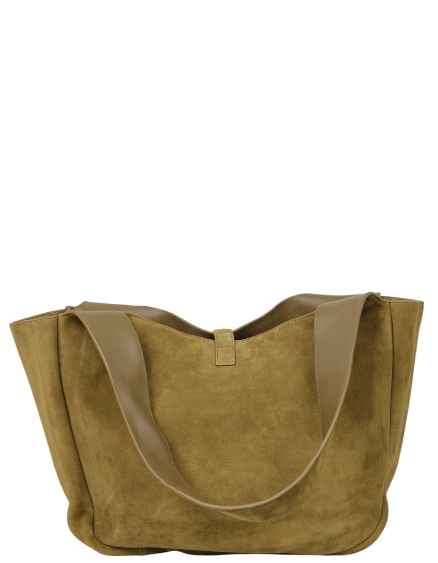 Saint Laurent Golden Leaf Suede Bea YSL Cabas Tote