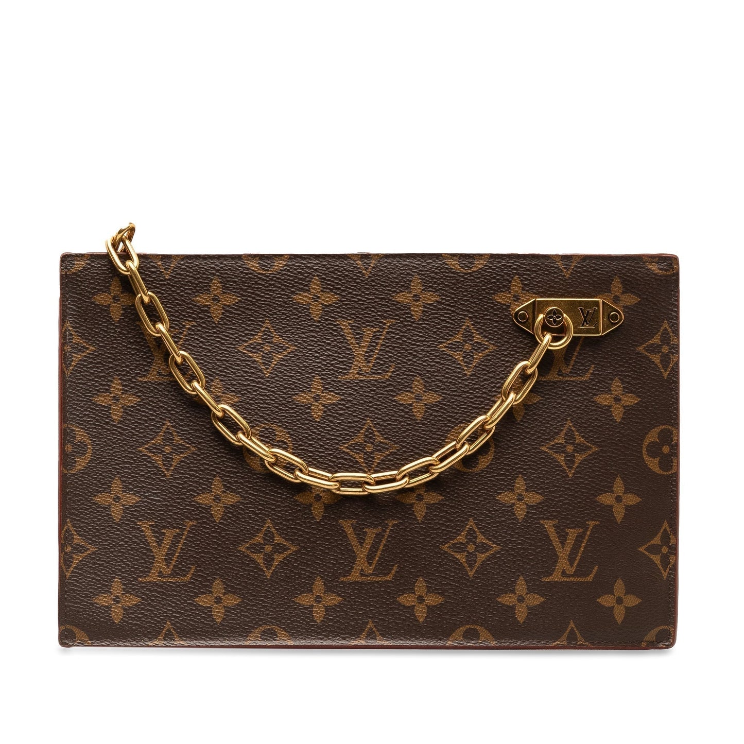 Brown Louis Vuitton Monogram Legacy Chain Clutch