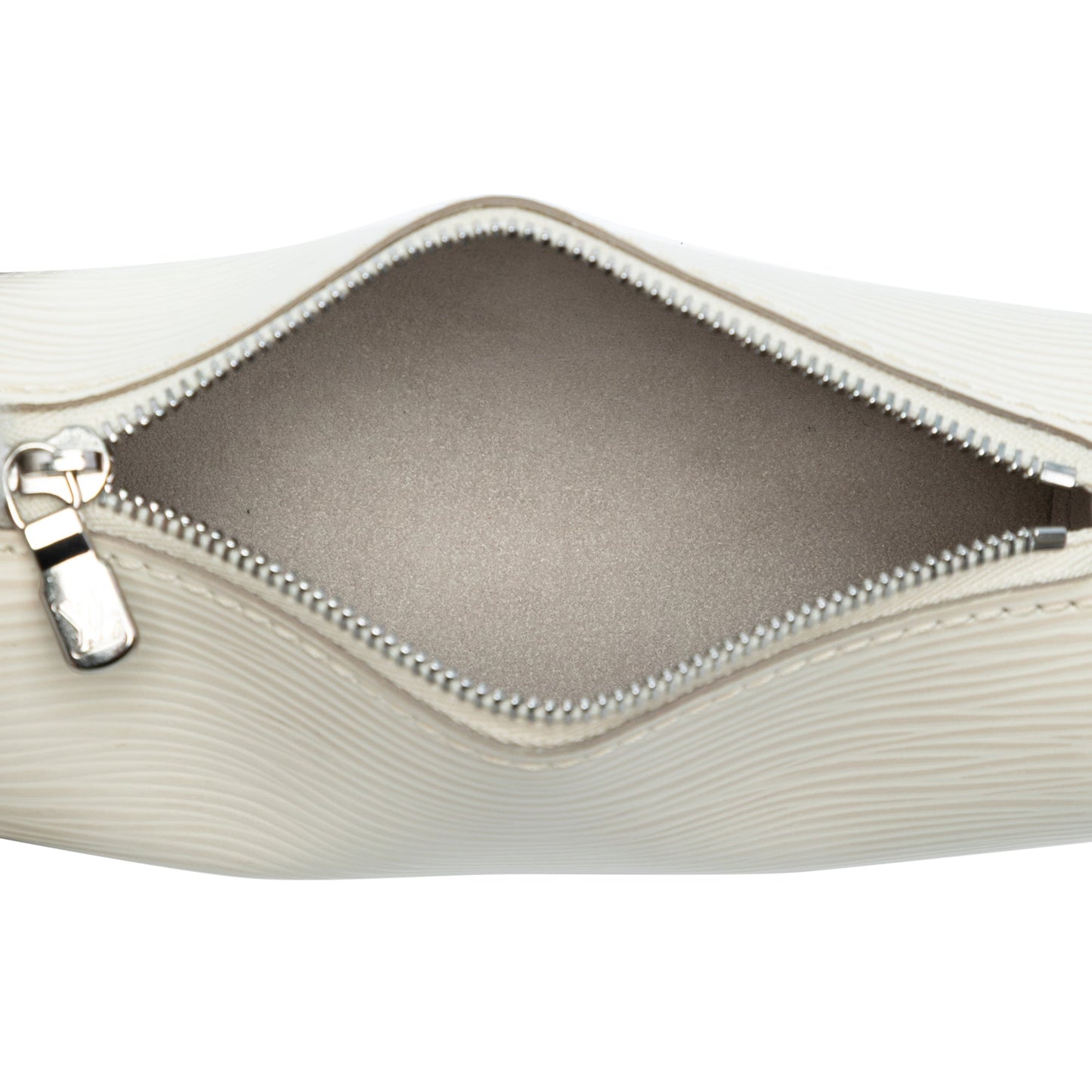 White Louis Vuitton Epi Pochette Papillon Handbag