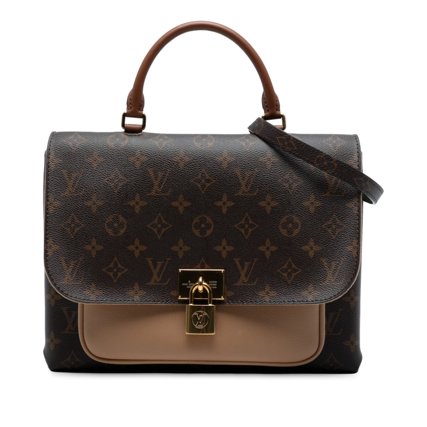 Brown Louis Vuitton Monogram Marignan Satchel