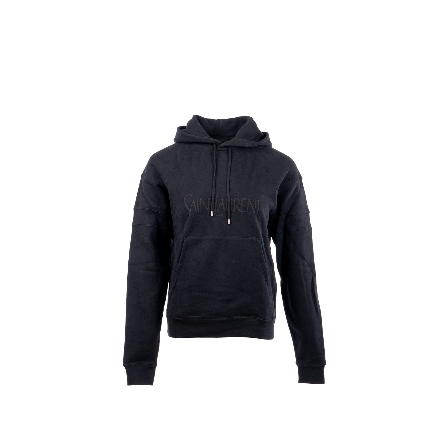 Saint laurent size letter hoodie cotton black