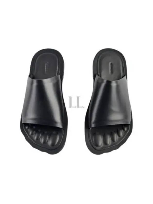 Luxury Balenciaga Trending 2026 Leather Slippers Black