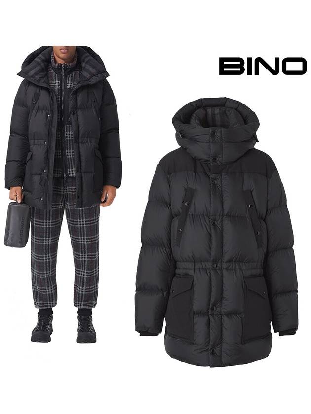 Luxury Burberry Logo Applique Nylon Padding Black