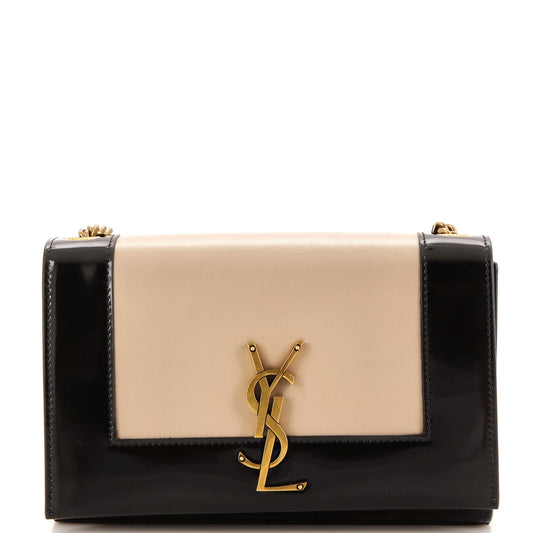 Luxury Saint Laurent Trending 2025 Classic Monogram Crossbody Bag Leather and Patent Small