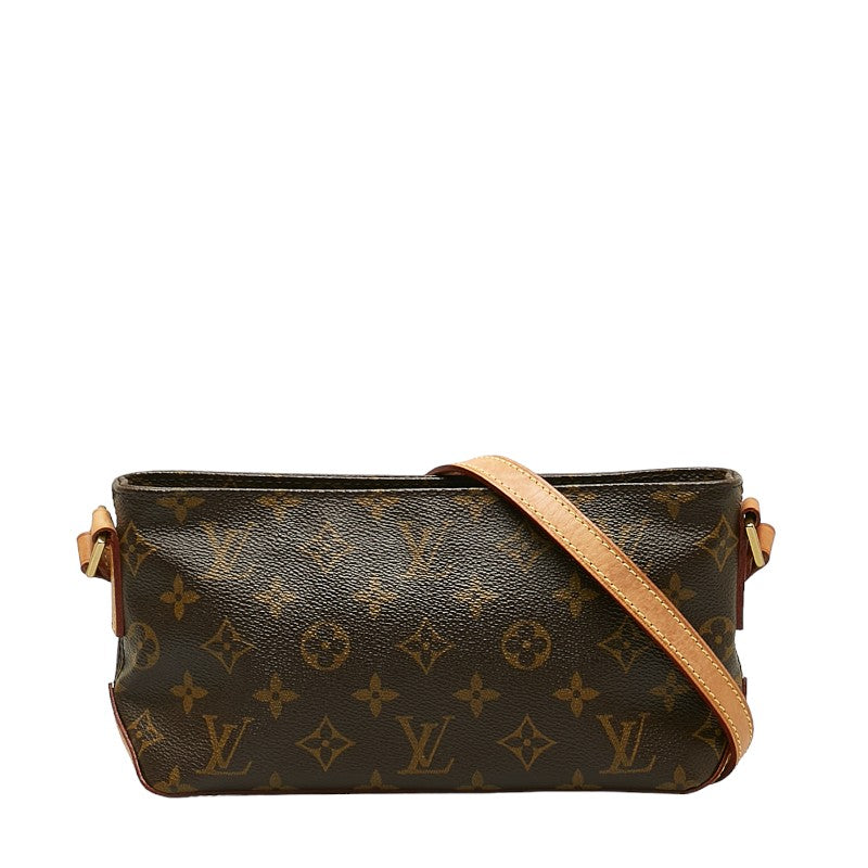 Louis Vuitton Monogram M51240 Shoulder Bag Leather Brown