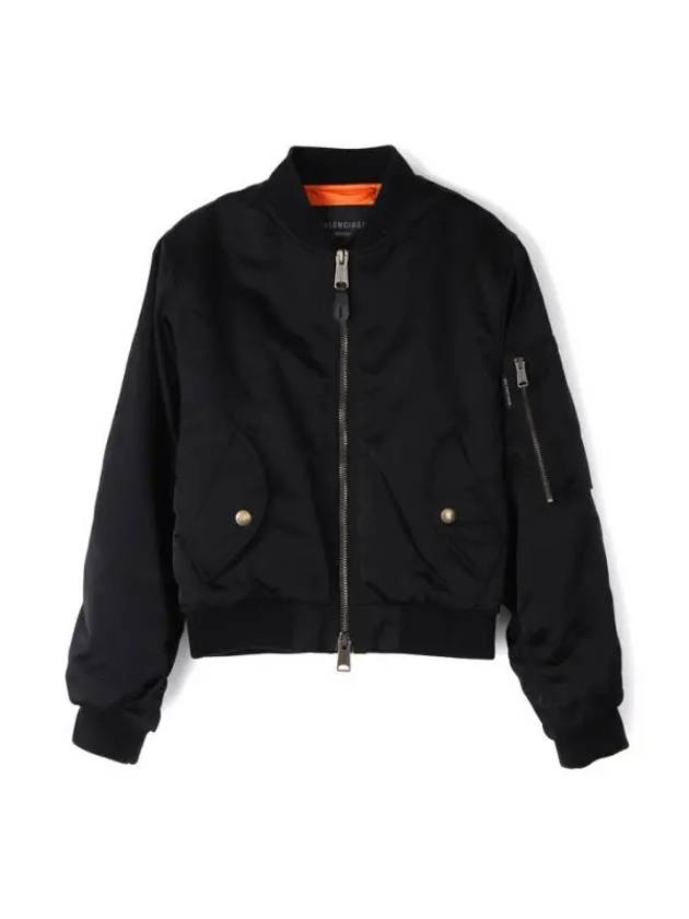 Luxury Balenciaga Trending 2026 Shrunk Bomber Jacket Black