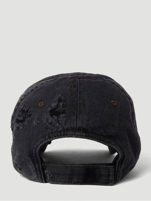 Luxury Balenciaga Trending 2026 Embroidered Logo Denim Ball Cap Dark Grey
