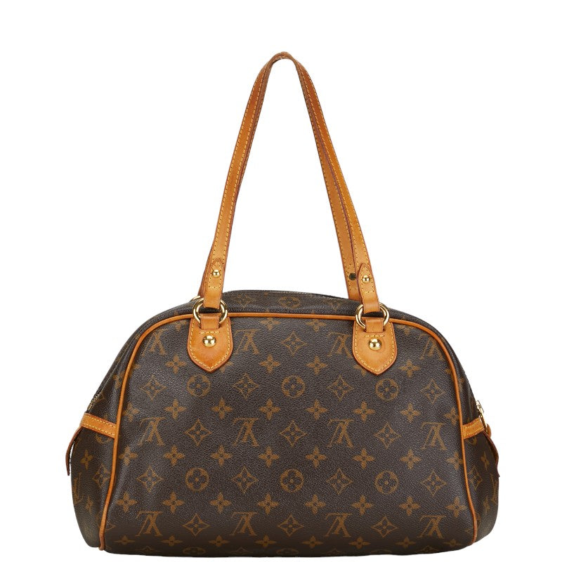 Louis Vuitton Monogram Montgomery PM Handbag M95565 Brown PVC Leather Louis Vuitton