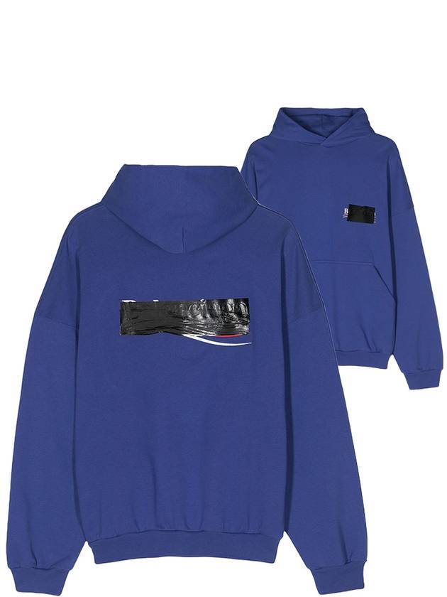 Luxury Balenciaga Trending 2026 Gaffer Maxi Hoodie Blue