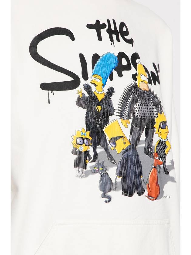 Luxury Balenciaga Trending 2026 The Simpsons Printed Hoodie White