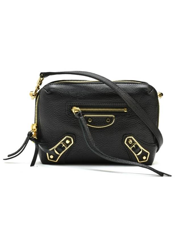 Luxury Balenciaga Trending 2026 Metal Reporter Mini Cross Bag Black