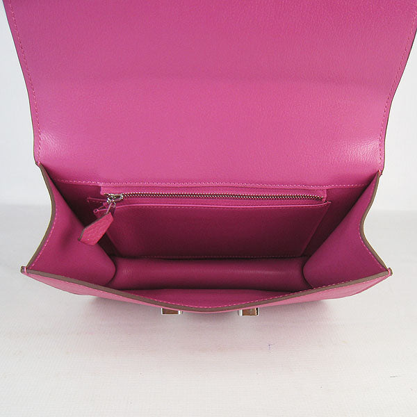 Luxury Hermes Constance Cowskin Leather Bag H017 peach silver