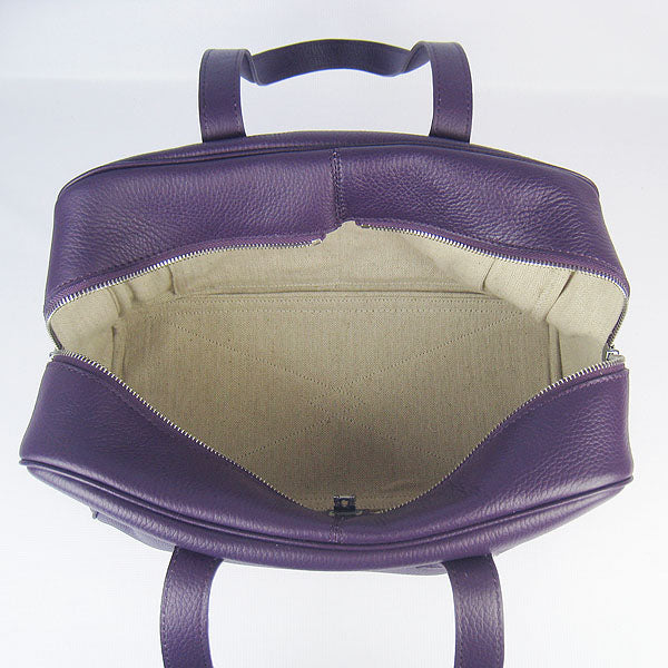 Luxury Hermes Togo leather handbag H2802 purple