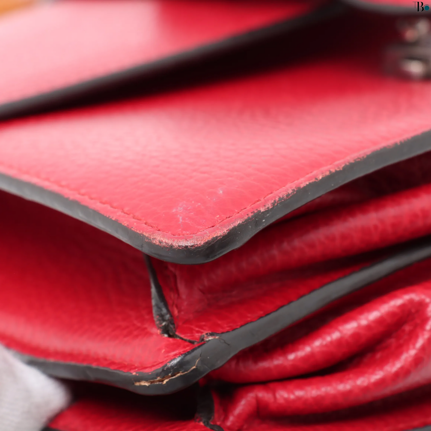 Gucci Dionysus Bamboo Top Handle Bag Leather Red Leather Handbag ( )