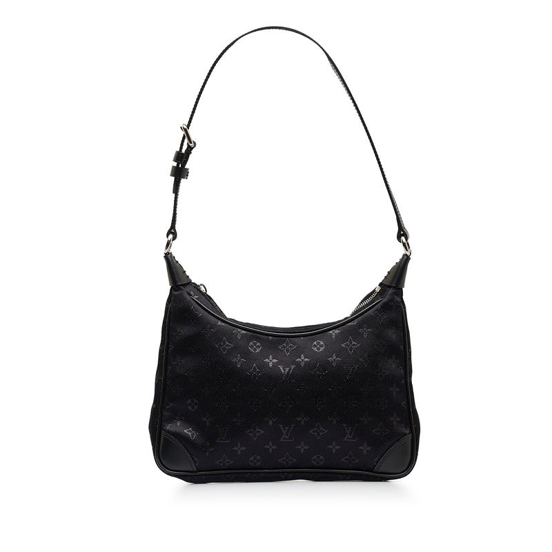 Louis Vuitton Monogram Saten Little Brown Handbag Mini Handbag M92142 Noir Black Saten Leather Louis Vuitton