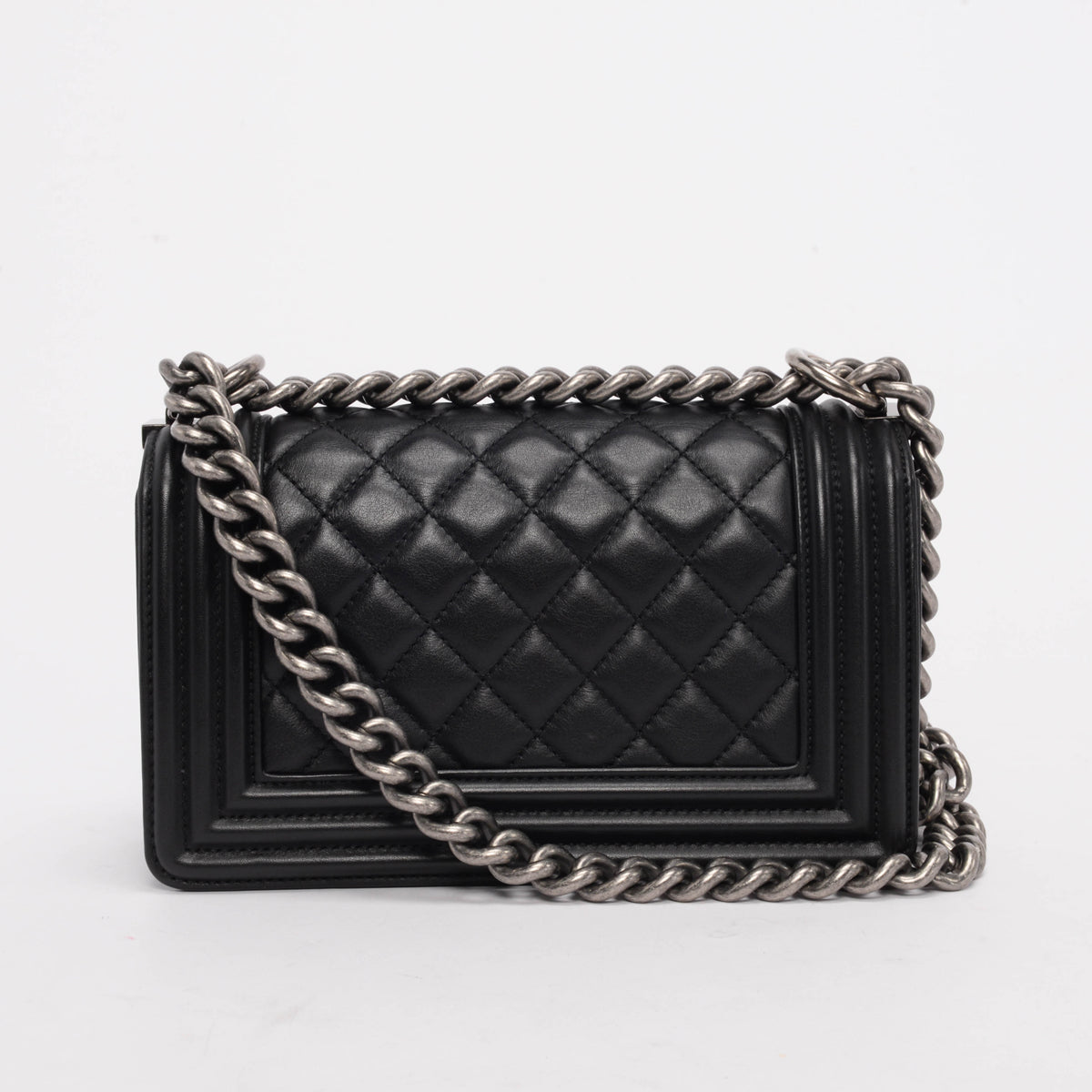 Chanel Black Quilted Lambskin Small Boy Bag