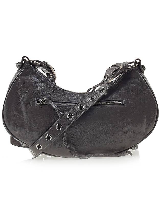 Luxury Balenciaga Trending 2026 Le Cagole Small Leather Shoulder Bag Grey
