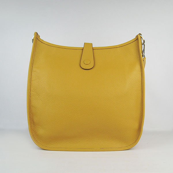 Luxury Hermes Evelyne I handbag H6309 yellow silver