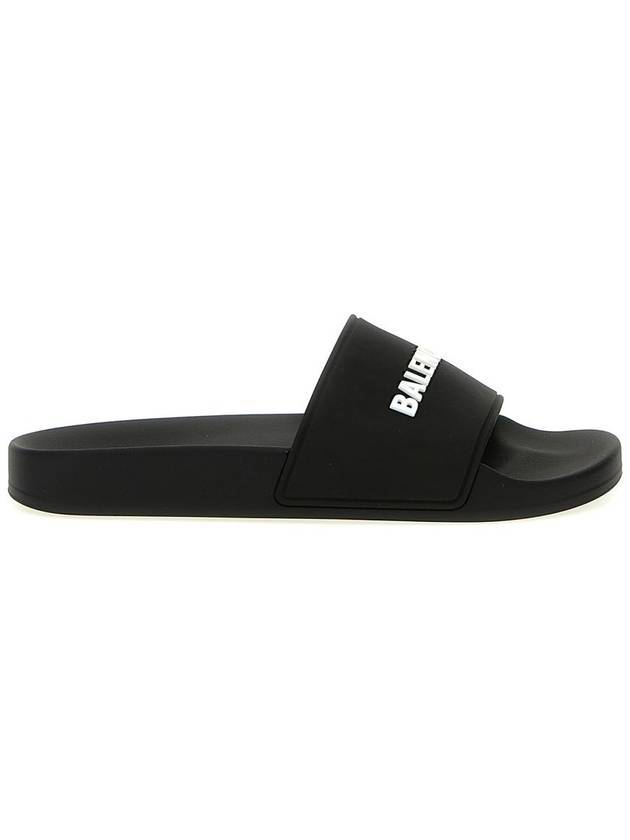 Luxury Balenciaga Trending 2026 Logo Slippers Black