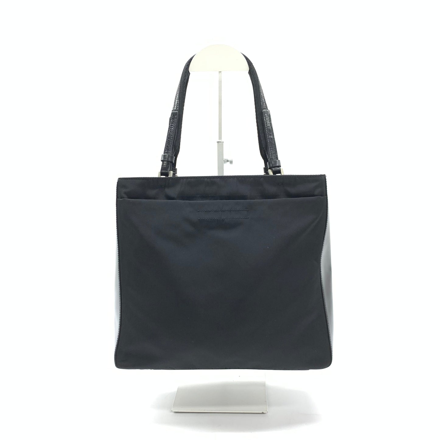 Prada Triangle Logo Nylon Tote Bag